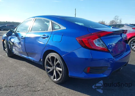 2021 Honda Civic Sport z USA, uszkodzony, nr VIN 2HGFC2F89MH547555